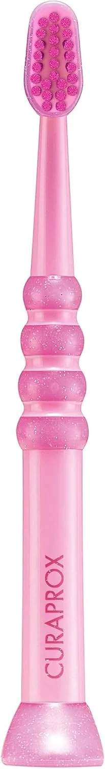 مسواک کودک Curaprox، رنگ سورپرایزی I برس فوق العاده نرم برای نوزادان و کودکان (0-4 سال) با 4260 رشته CUREN® I تمیز کردن ملایم و موثر برای لثه های حساس
