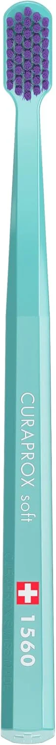 مسواک نرم Curaprox CS 1560 - مسواک دستی بزرگسالان با 1560 رشته CUREN نرم - رنگ تصادفی