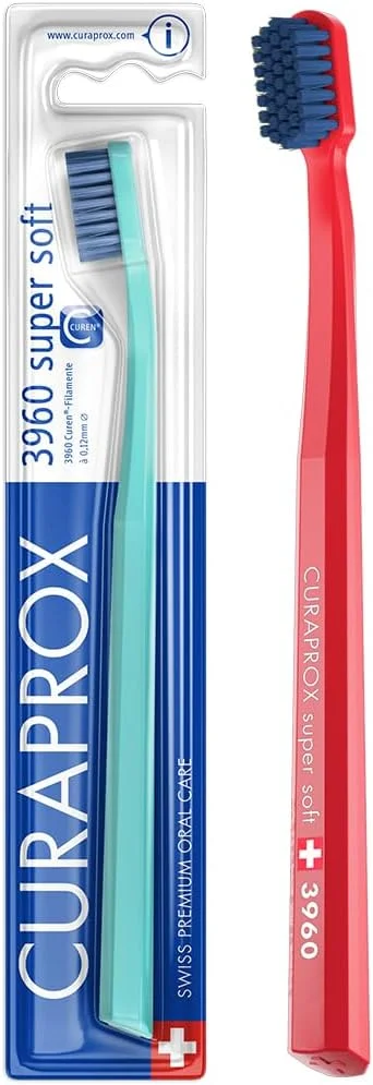 مسواک فوق العاده نرم Curaprox CS 3960 I رشته های CUREN® فوق العاده ملایم برای دندان ها و لثه های سالم تر I مراقبت عالی از دهان و دندان I رنگ های متنوع I حذف موثر پلاک