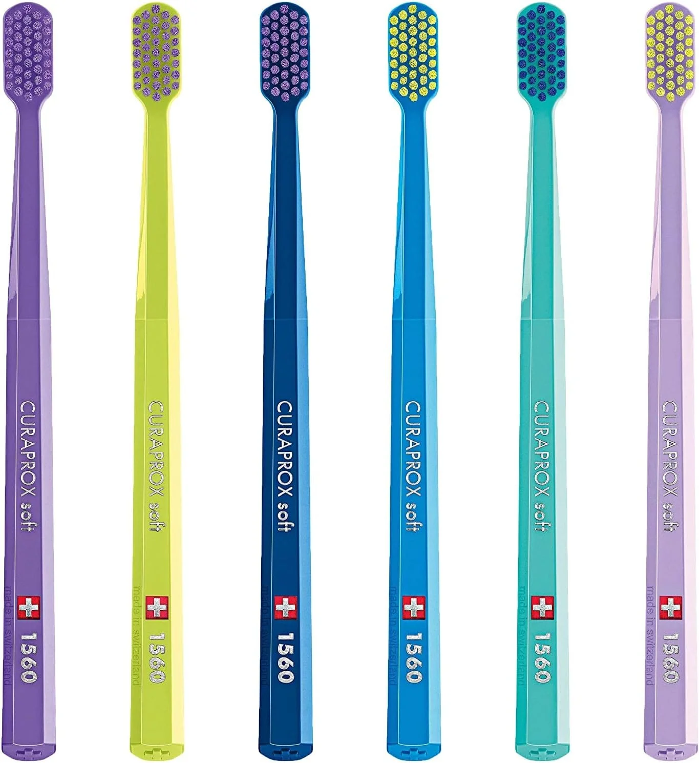 مسواک فوق نرم Curaprox CS 5460 - بسته 6 عددی، رنگ ها ممکن است متفاوت باشند