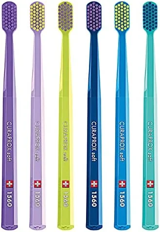 مسواک نرم Curaprox 1560 (تک عددی)، رنگ های تصادفی