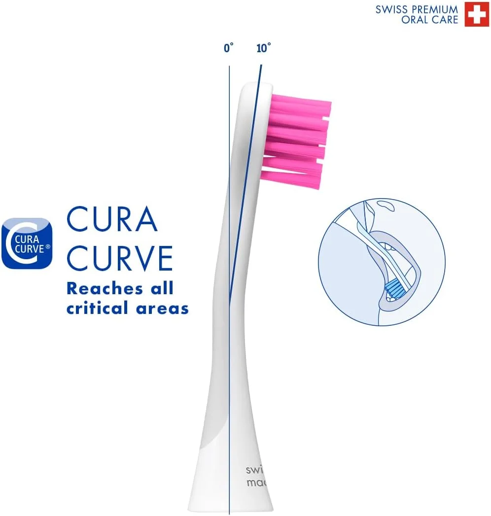 سری یدک مسواک هیدروسونیک کیوراپراکس مدل Sensitive، بسته دو عددی – سری های جایگزین فوق العاده ملایم برای مسواک سونیک، آبی/صورتی سری یدک مسواک هیدروسونیک کیوراپراکس مدل Sensitive، بسته دو عددی – سری های جایگزین فوق العاده ملایم برای مسواک سونیک، آبی/صورتی