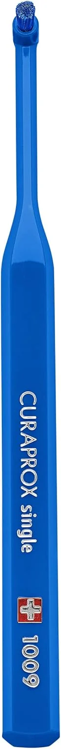 مسواک تکه‌ای Curaprox CS 1009 - مراقبت از ارتودنسی، ایمپلنت و بریج، آبی