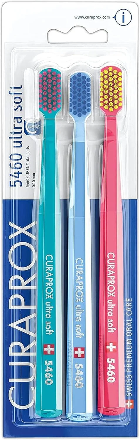 مسواک فوق نرم Curaprox 5460 - بسته سه عددی (رنگ ممکن است متفاوت باشد)