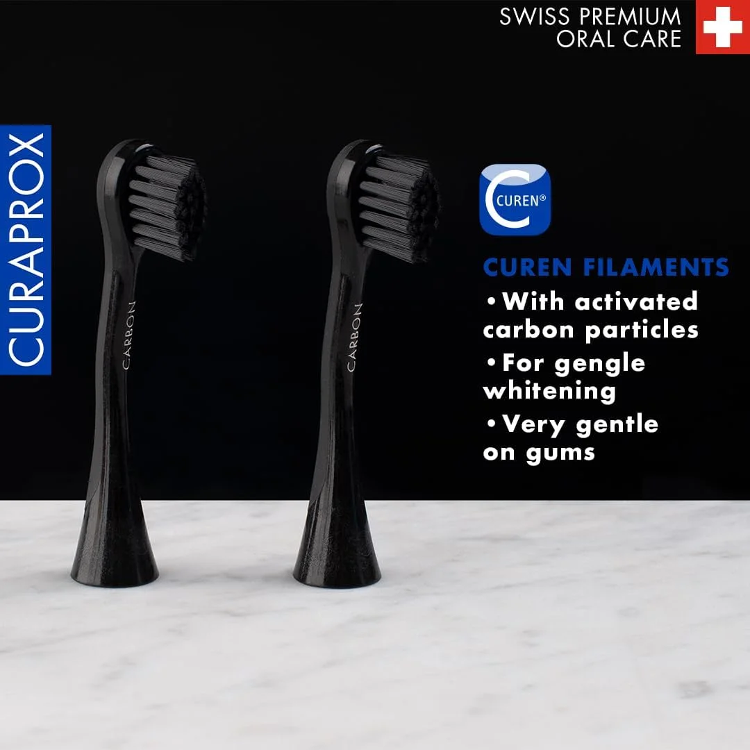 سری یدک مسواک برقی کیوراپراکس هیدروسونیک بلک ایز وایت کربنی، بسته 2 عددی - سازگار با مسواک برقی کیوراپراکس سری یدک مسواک برقی کیوراپراکس هیدروسونیک بلک ایز وایت کربنی، بسته 2 عددی - سازگار با مسواک برقی کیوراپراکس