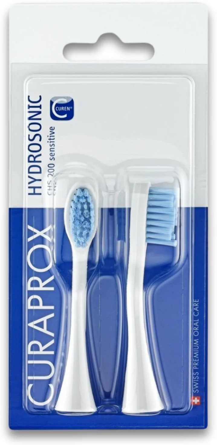 سری یدک مسواک برقی Curaprox Hydrosonic CHS 200 Sensitive، بسته 2 عددی - برای مسواک برقی Hydrosonic، مراقبت ملایم از دهان سری یدک مسواک برقی Curaprox Hydrosonic CHS 200 Sensitive، بسته 2 عددی - برای مسواک برقی Hydrosonic، مراقبت ملایم از دهان