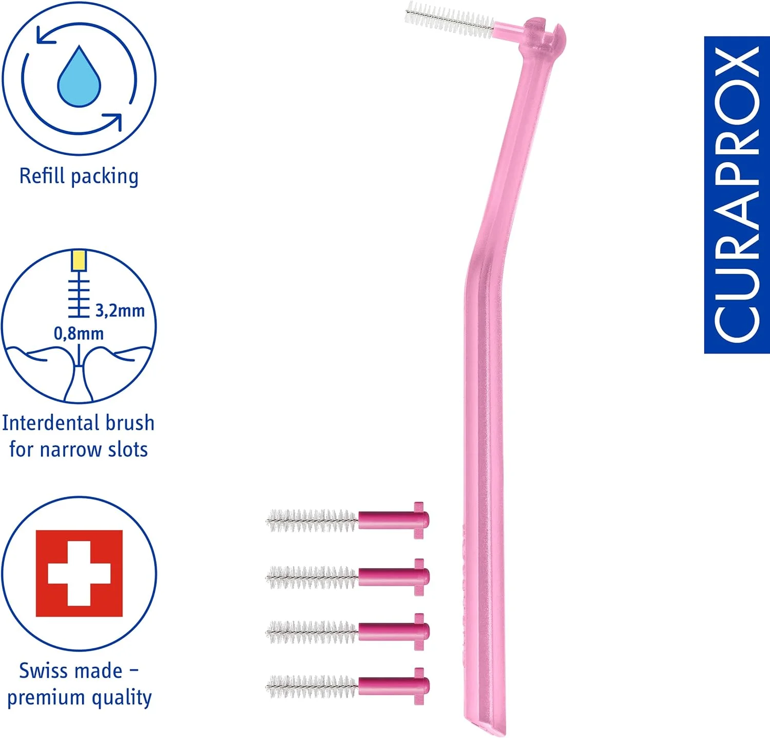 کیوراپراکس پرایم پلاس 08 صورتی 5 برس + 1 نگهدارنده 1 بسته