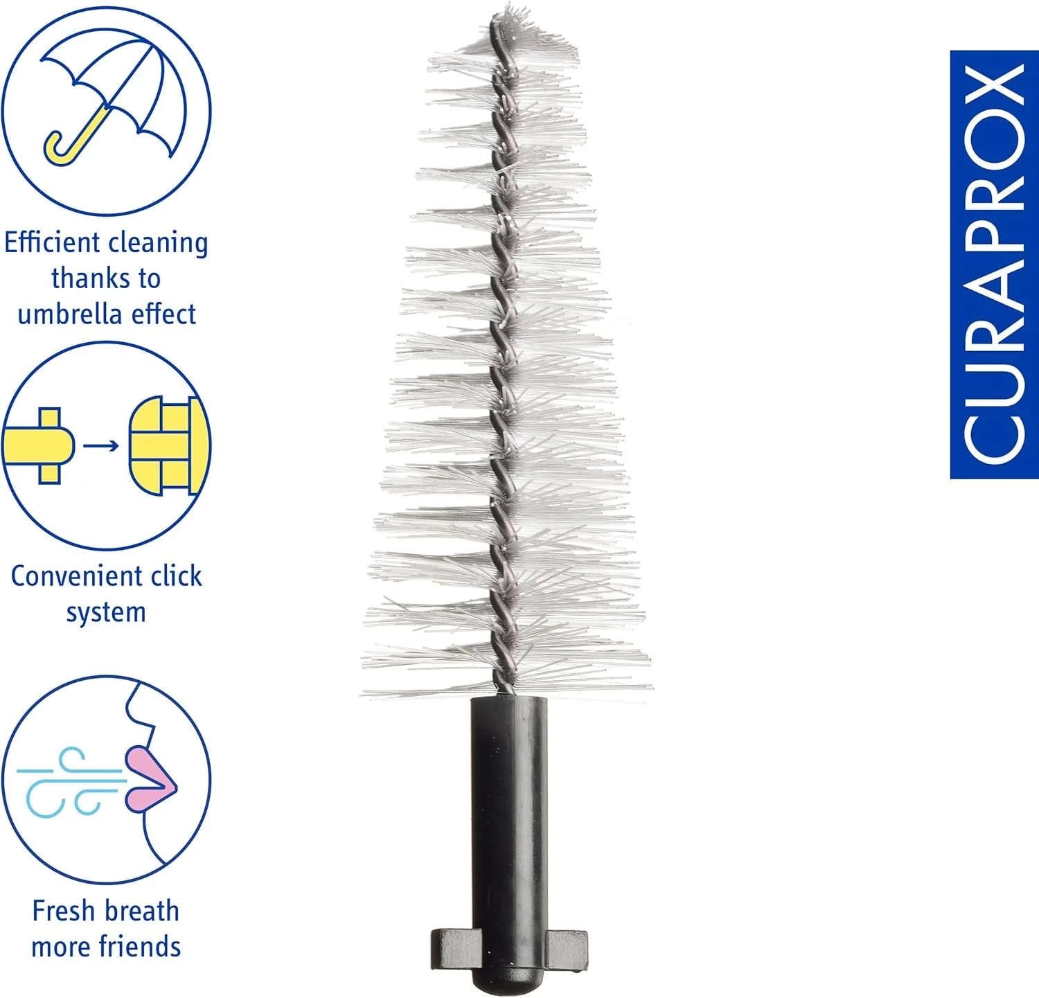 یدک برس بین دندانی ایمپلنت Curaprox CPS 508، مشکی، 4 عددی یدک برس بین دندانی ایمپلنت Curaprox CPS 508، مشکی، 4 عددی