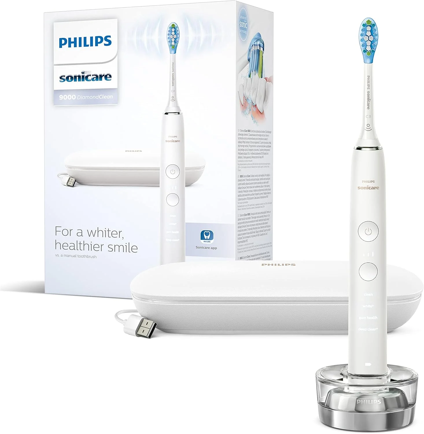 مسواک برقی فیلیپس مدل Sonicare 9000 HX9911/63، سفید