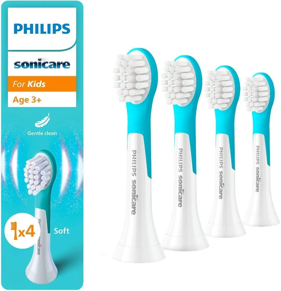 سری یدک مسواک برقی کودک فیلیپس Sonicare مناسب کودکان 3 سال به بالا، بسته 4 عددی، HX6034/90