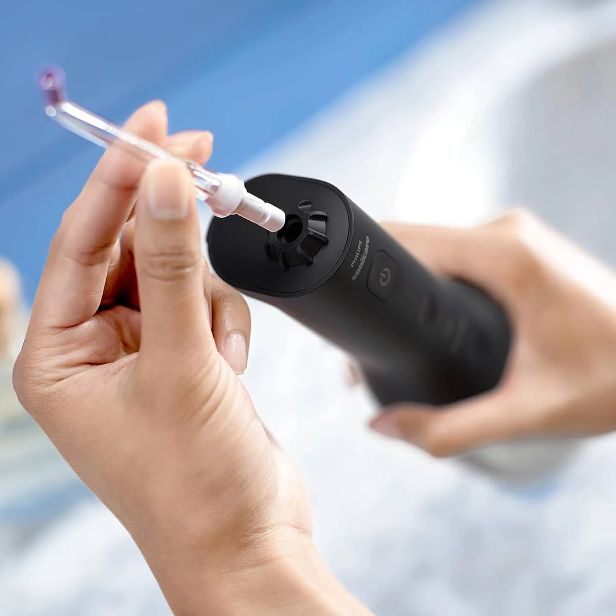 نخ دندان آبی فیلیپس Sonicare HX3826/33 مدل 3000، مشکی