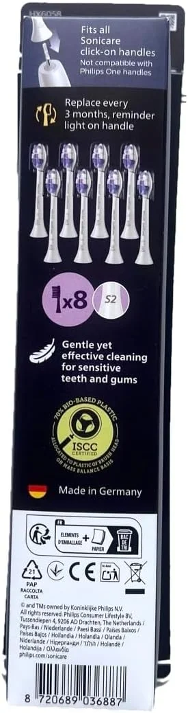 مجموعه ۸ عددی سر برس سفید فیلیپس HX6058/87 S2