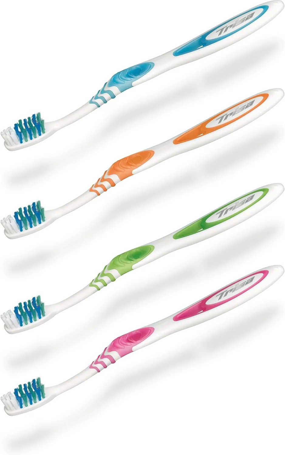 مسواک تریزا انعطاف پذیر متوسط 2 عددی رنگ های متنوع