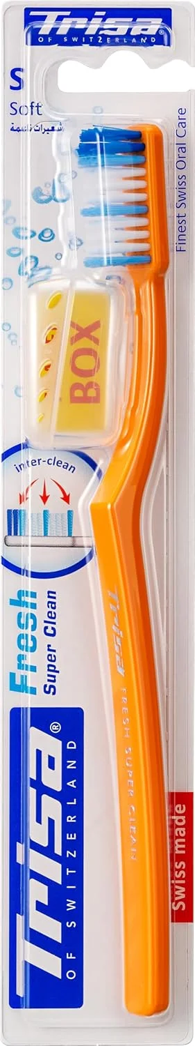 مسواک نرم تریزا فرش سوپر کلین با درپوش مسافرتی، متنوع