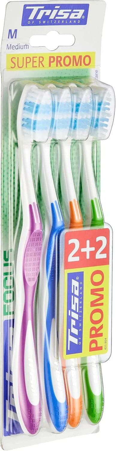 مسواک متوسط تریزا فوکوس (بسته 4 عددی) مسواک متوسط تریزا فوکوس (بسته 4 عددی)