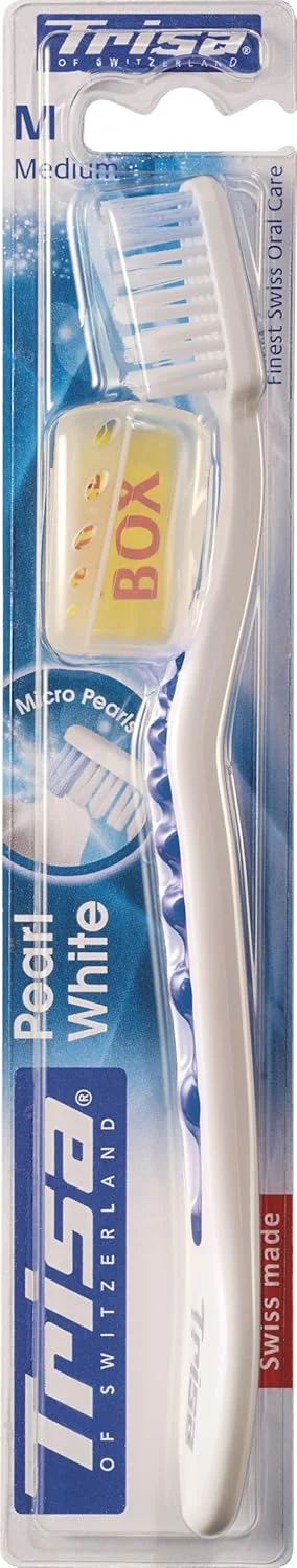 مسواک متوسط تریزا مدل مروارید سفید