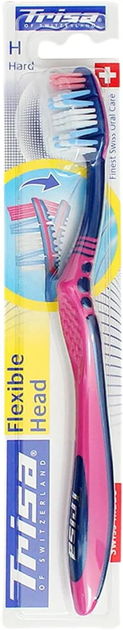 مسواک سر انعطاف پذیر با برس سخت تریسا به همراه درپوش مسافرتی