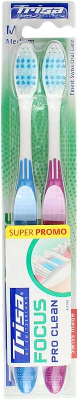 مسواک متوسط دوتایی تریزا فوکوس