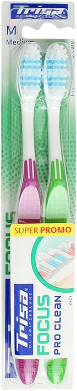 مسواک متوسط دوتایی تریزا فوکوس