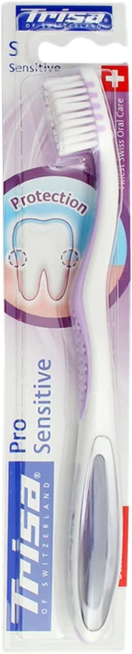 مسواک Trisa Pro Sensitive با برس های بسیار نرم، تمیز کردن موثر دندان های حساس، بهترین مراقبت دهان و دندان سوئیسی، مسواک بزرگسال، 1 عدد، رنگ جور مسواک Trisa Pro Sensitive با برس های بسیار نرم، تمیز کردن موثر دندان های حساس، بهترین مراقبت دهان و دندان سوئیسی، مسواک بزرگسال، 1 عدد، رنگ جور