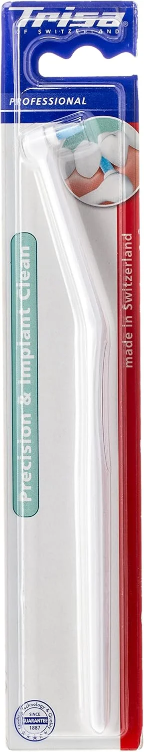 برس دقیق و ایمپلنت کلین حرفه ای تریسا، مناسب برای افرادی که ایمپلنت دندان انجام داده اند یا از بریس استفاده می کنند، ساخت سوئیس، 1 عدد