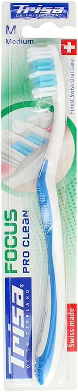 مسواک متوسط Trisa Focus - یخی