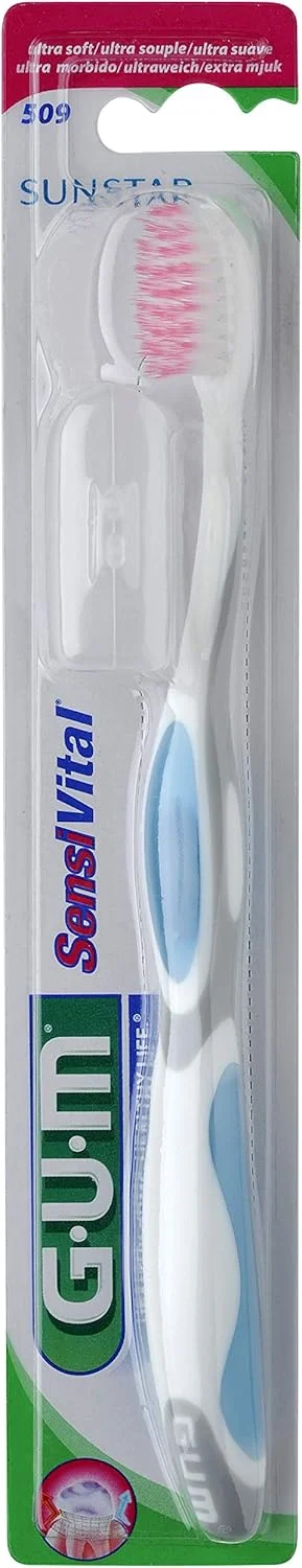 مسواک جی یو ام سنسی ویتال - برس های فوق العاده نرم - ملایم برای دندان ها و لثه های حساس - تمیز کننده عمیق بین دندانی - از بین برنده پلاک روی دندان ها و لثه ها - دندان ها را به طور باورنکردنی صاف و تمیز می کند مسواک جی یو ام سنسی ویتال - برس های فوق العاده نرم - ملایم برای دندان ها و لثه های حساس - تمیز کننده عمیق بین دندانی - از بین برنده پلاک روی دندان ها و لثه ها - دندان ها را به طور باورنکردنی صاف و تمیز می کند