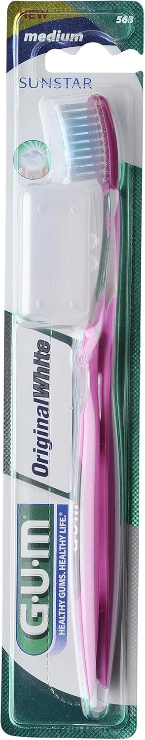 مسواک اورجینال سفید کننده سان استار - برس متوسط - پاک کننده عالی لکه - پاک کننده موثر پلاک از دندان ها و خط لثه - تمیز کننده عمیق - رنگ های متنوع