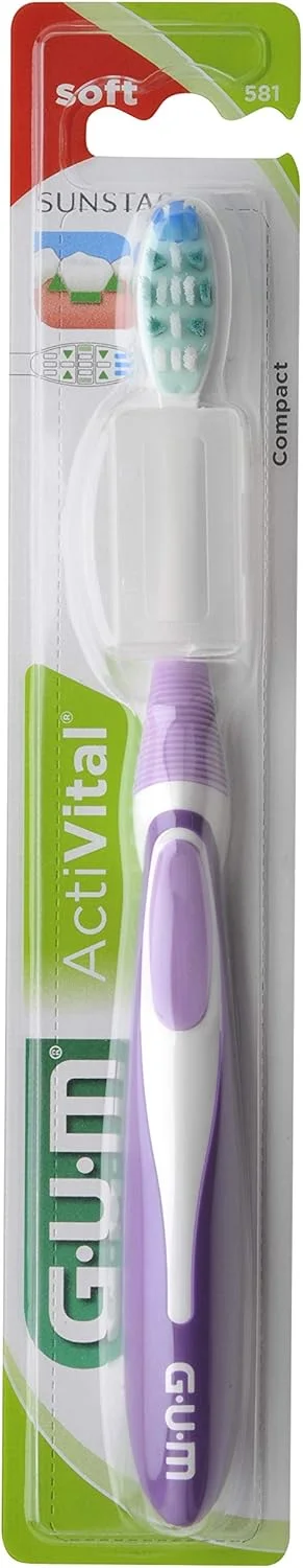 مسواک Activital با برس نرم - جلوگیری از التهاب لثه - از بین بردن پلاک از دندان ها و لثه - تمیز کردن عمیق و موثر - سر فوق العاده باریک - دسته محکم - رنگ های متنوع