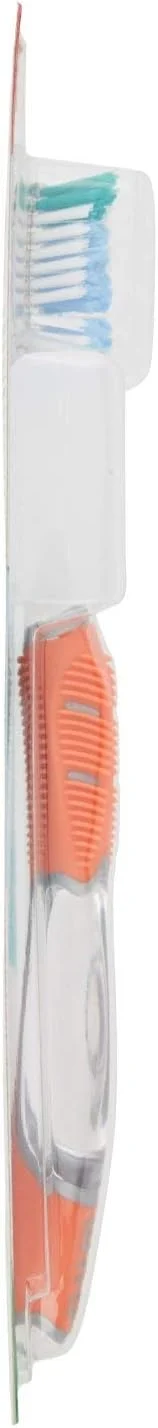 مسواک با برس نرم و دسته چهارگانه - تکنیک پیشرفته مسواک زدن - حذف موثر پلاک بین دندان ها - مراقبت بهینه از دهان و دندان - رنگ های متنوع