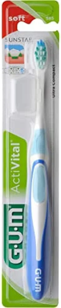 مسواک دستی جی یو ام اکتیویتال 585 اسپاز اولترا نرم (متنوع)، آبی
