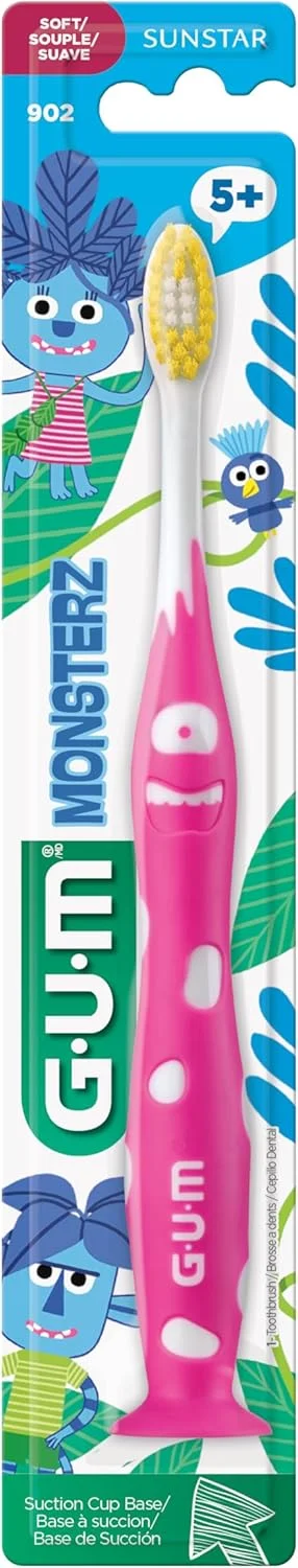 مسواک کودکانه GUM Monsterz، بسیار نرم، 5 سال به بالا، 6 عدد در بسته