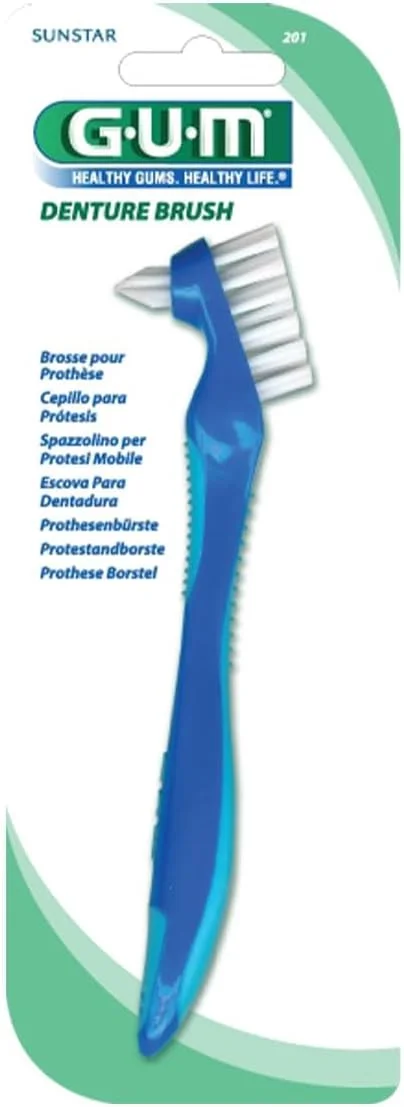برس تمیز کننده دندان مصنوعی - طراحی صاف و نایلونی محکم - از بین برنده پلاک - برس باریک به تمیز کردن موثر سطح دندان مصنوعی کمک می کند - دسته راحت و نرم