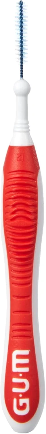 برس بین دندانی Gum Trav-Ler برای حذف پلاک - قرمز - دسته ارگونومیک راحت و انعطاف پذیر - حذف حداکثر 25% بیشتر پلاک - سیم روکش دار - محافظت ضد باکتریایی برس ها - به آرامی استفاده شود - 6 عدد