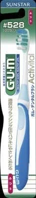 مسواک دندان سان استار GUM Activital #528 Compact Normal (مسواک، ضد پوسیدگی دندان، ضد پلاک) بسته 60 عددی (4901616213760)