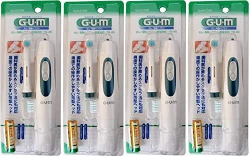 مسواک برقی جی یو ام مدل TS-45 [نوع استاندارد] بسته چهارتایی با رنگ های مختلف