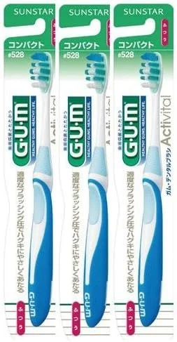 مسواک دندان گام اکتیویتال کامپکت شماره 528 بسته 3 عددی مسواک دندان گام اکتیویتال کامپکت شماره 528 بسته 3 عددی