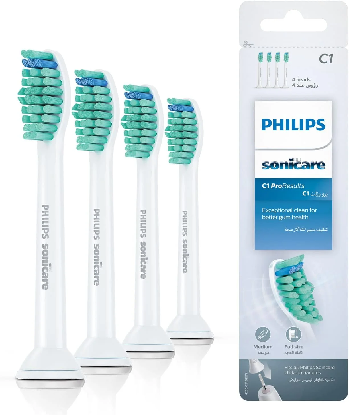 سری مسواک برقی نرم فیلیپس Sonicare مدل HX6014، سفید، بسته 4 عددی