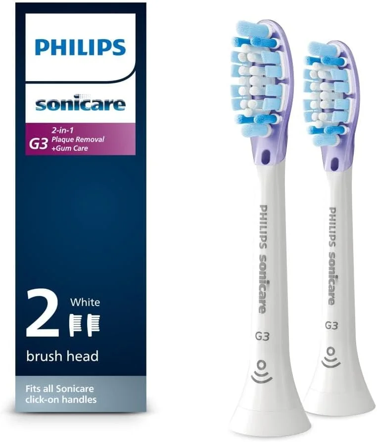 سری یدک مسواک برقی Philips Sonicare G3 Premium Gum Care، 2 عدد، سفید، HX9052/65