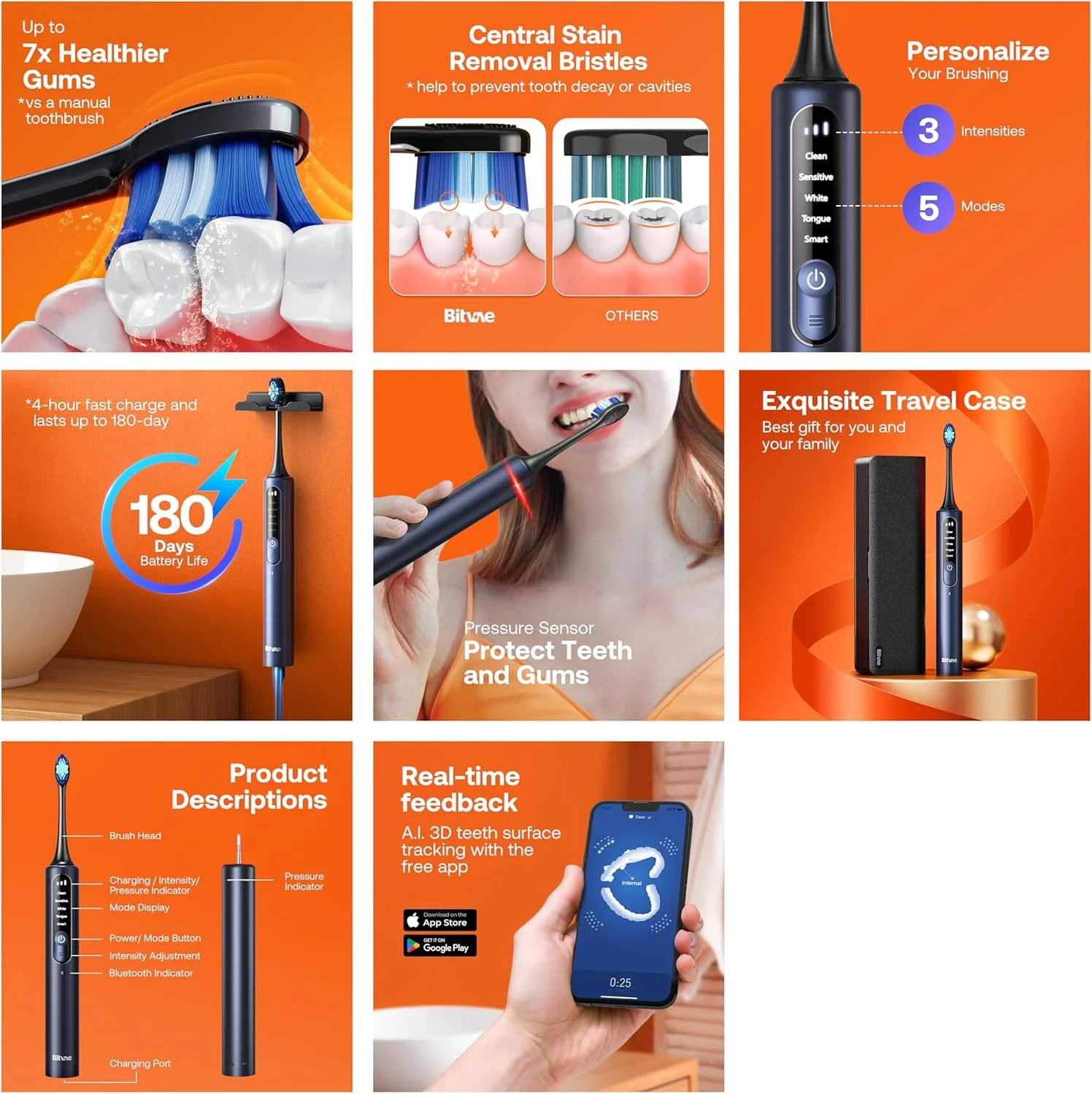 مسواک صوتی با اپلیکیشن، مجموعه سری ها، کیف مسافرتی و نگهدارنده مسواک S3 (مشکی) مسواک صوتی با اپلیکیشن، مجموعه سری ها، کیف مسافرتی و نگهدارنده مسواک S3 (مشکی)