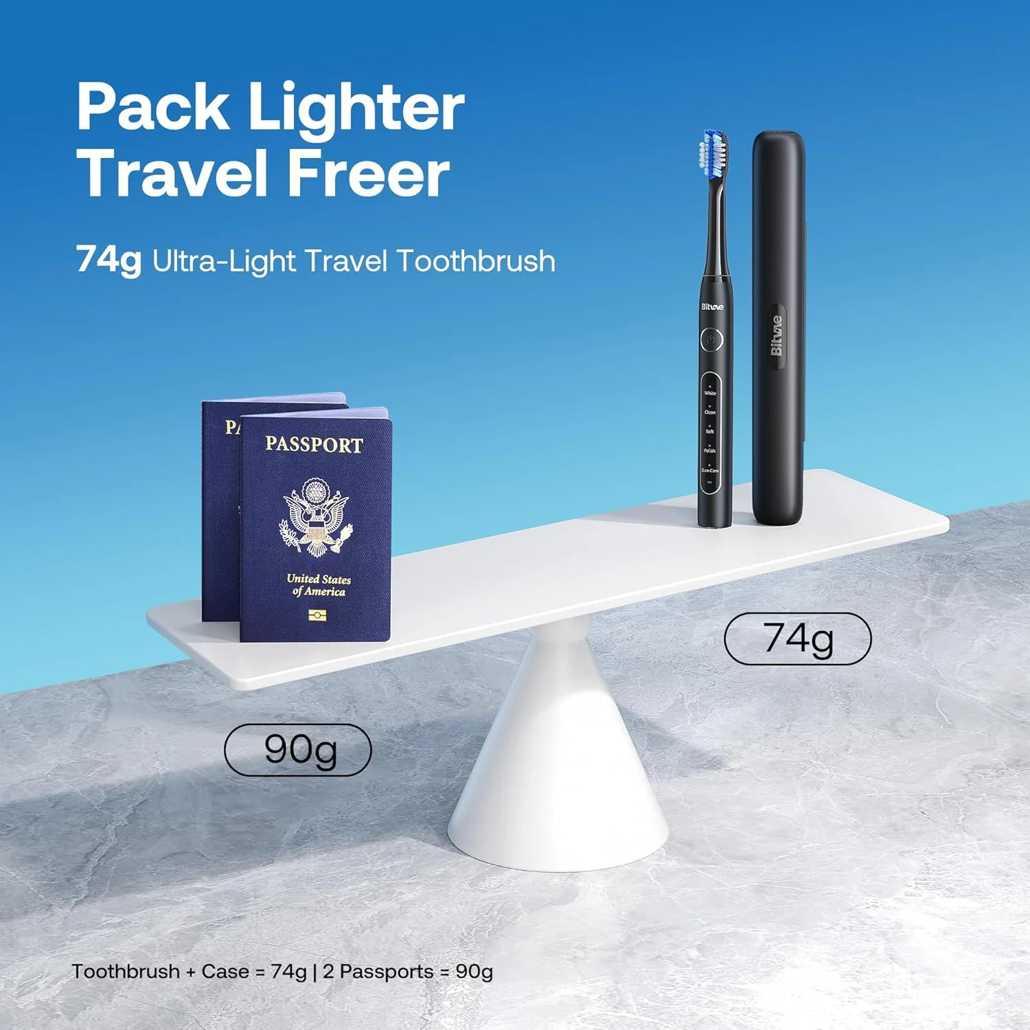 مسواک برقی Bitvae مورد تایید ADA، مسواک مسافرتی قابل شارژ برای بزرگسالان و کودکان، باتری 60 روزه، 5 حالت، 8 سری، کیف و نگهدارنده مسافرتی قابل حمل، مشکی سایه مسواک برقی Bitvae مورد تایید ADA، مسواک مسافرتی قابل شارژ برای بزرگسالان و کودکان، باتری 60 روزه، 5 حالت، 8 سری، کیف و نگهدارنده مسافرتی قابل حمل، مشکی سایه