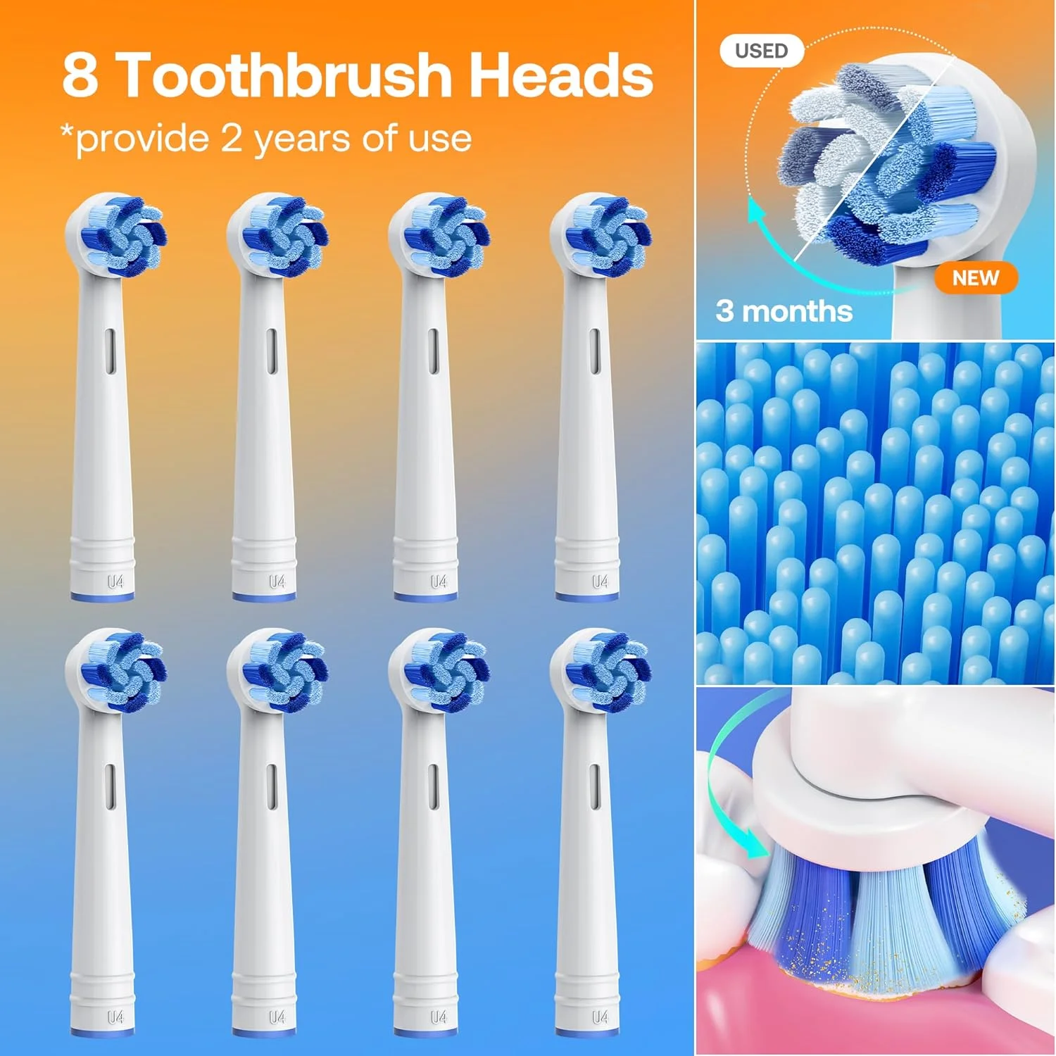 مسواک برقی چرخشی Bitvae R1 با 8 سری، باتری 60 روزه، 5 حالت و تایمر هوشمند 2 دقیقه ای، آبی تیره مسواک برقی چرخشی Bitvae R1 با 8 سری، باتری 60 روزه، 5 حالت و تایمر هوشمند 2 دقیقه ای، آبی تیره