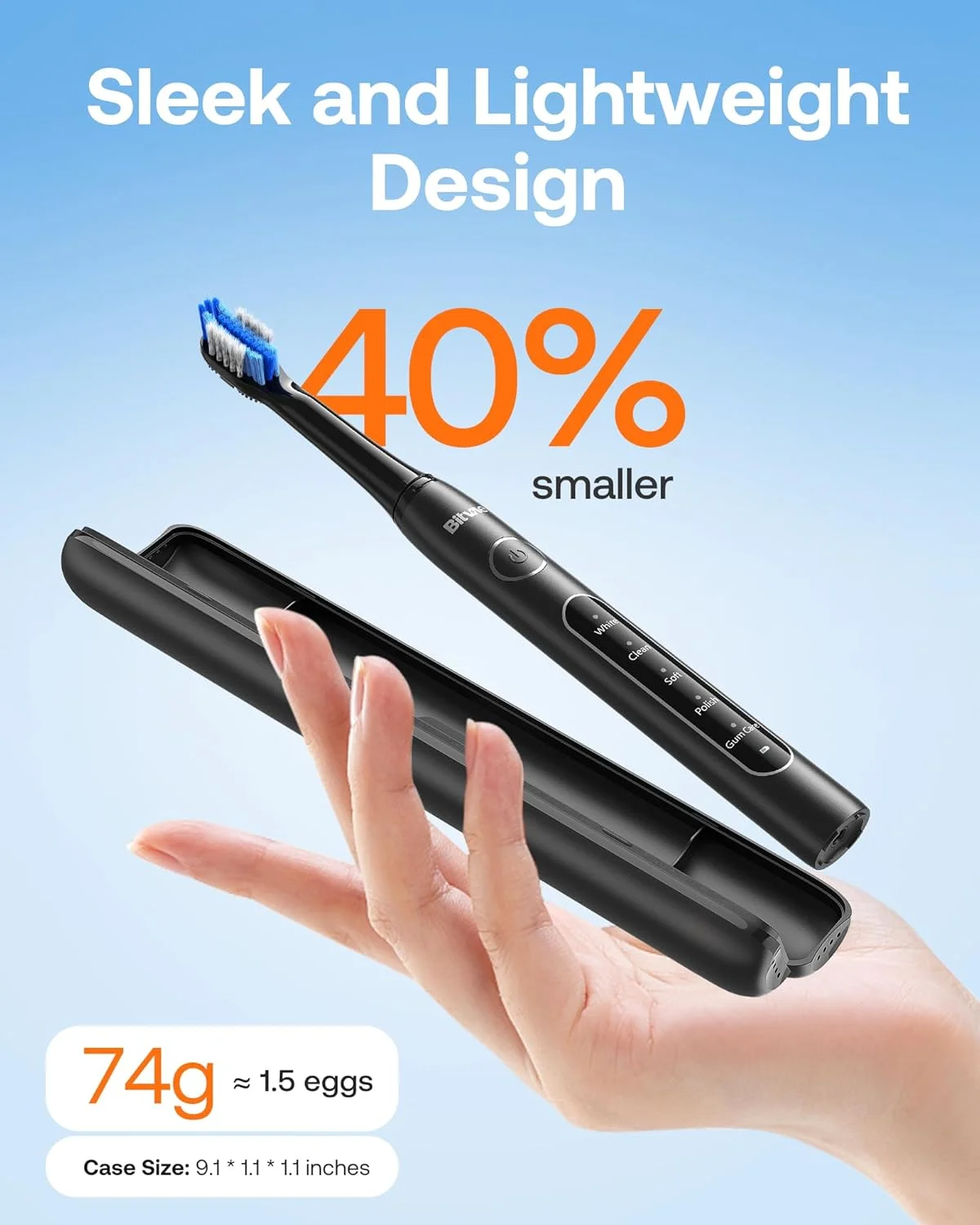 مسواک برقی سونیک Bitvae مدل Daliy D2، مسواک برقی شارژی برای بزرگسالان و کودکان، مسواک اولتراسونیک با 8 سری مسواک، مشکی مسواک برقی سونیک Bitvae مدل Daliy D2، مسواک برقی شارژی برای بزرگسالان و کودکان، مسواک اولتراسونیک با 8 سری مسواک، مشکی