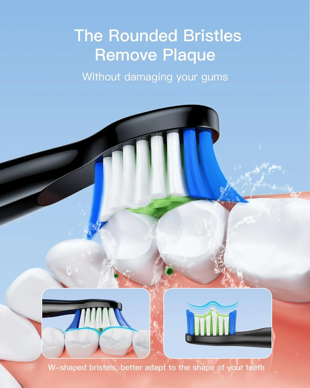 سری یدک مسواک برقی سونیک Bitvae سازگار با مسواک شارژی Daily D2، سری های یدک مسواک تمیز کننده، بسته 4 عددی سری یدک مسواک برقی سونیک Bitvae سازگار با مسواک شارژی Daily D2، سری های یدک مسواک تمیز کننده، بسته 4 عددی