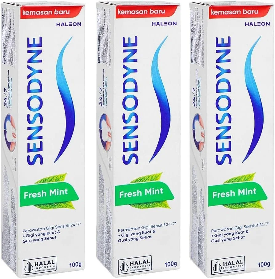 خمیر دندان سنسوداین مخصوص دندان های حساس، نعناع تازه، 100 میلی لیتر - 3 عدد