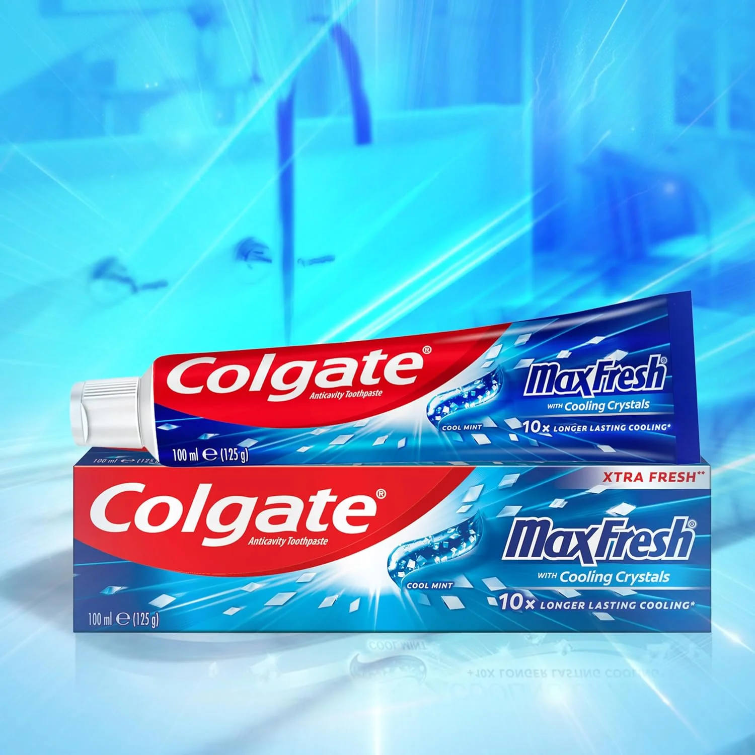 خمیر دندان کلگیت مکس فرش با طعم نعناع خنک و کریستال های خنک کننده، 4 عدد 75 میلی لیتری