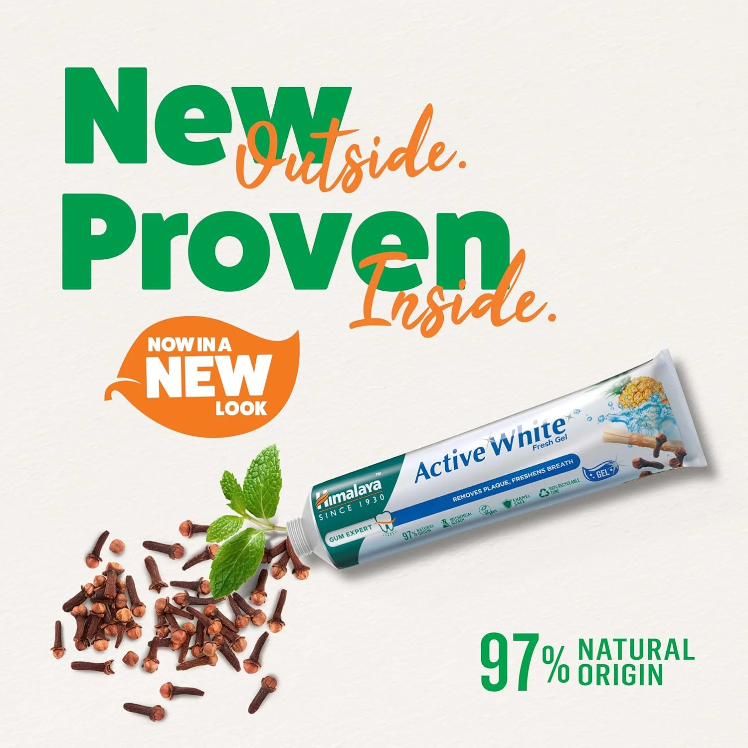 خمیر دندان گیاهی اکتیو وایت هیمالیا از سال 1930، به آرامی لکه ها را از بین می برد و دندان هایی سفیدتر و درخشان تر به ارمغان می آورد - 2 عدد 100 میلی لیتری