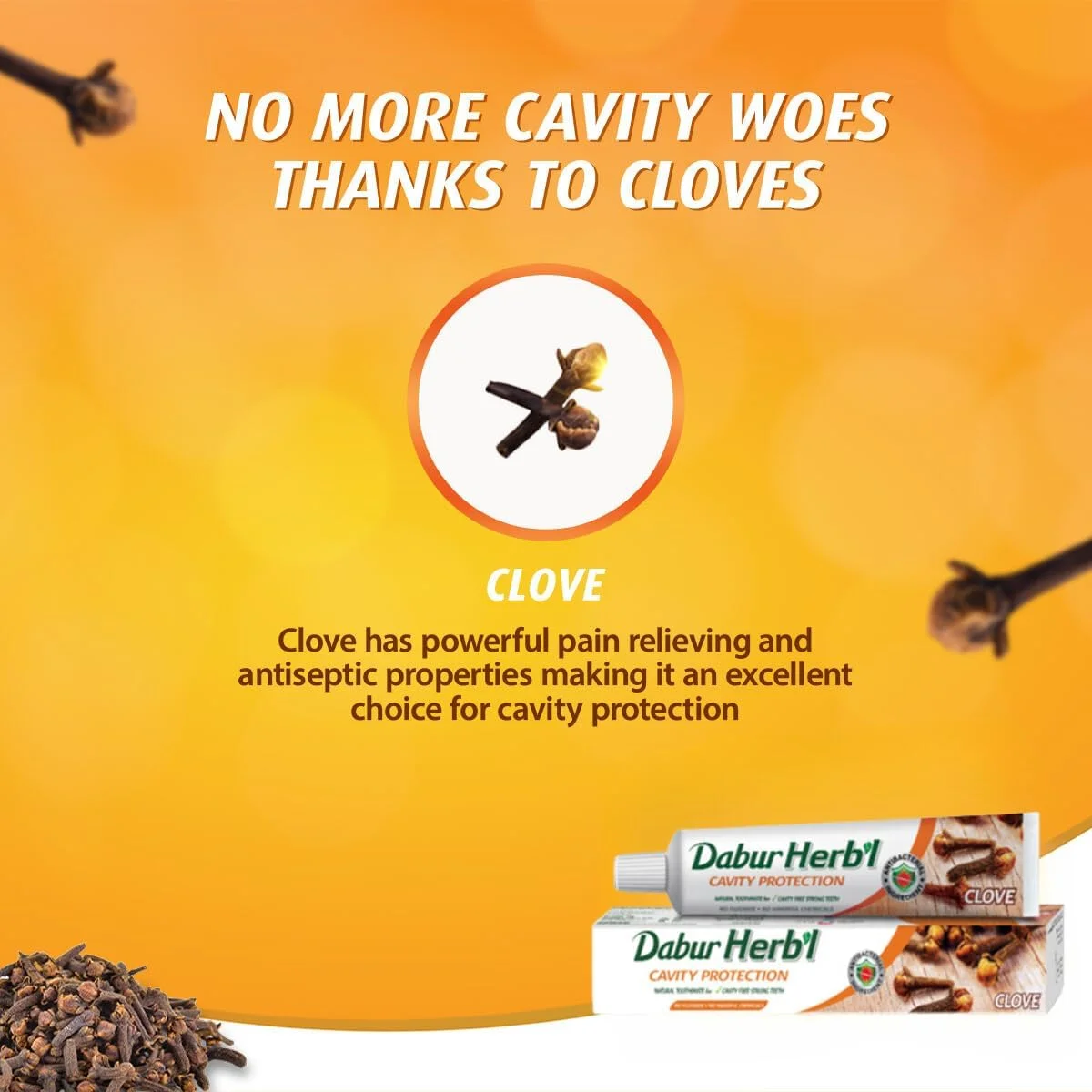 خمیر دندان گیاهی محافظت از دندان با طعم میخک دابور 4 عدد 100 گرمی | غنی شده با میخک و بدون مواد شیمیایی افزودنی | برای دندان های قوی و سالم | بسته 4 عددی