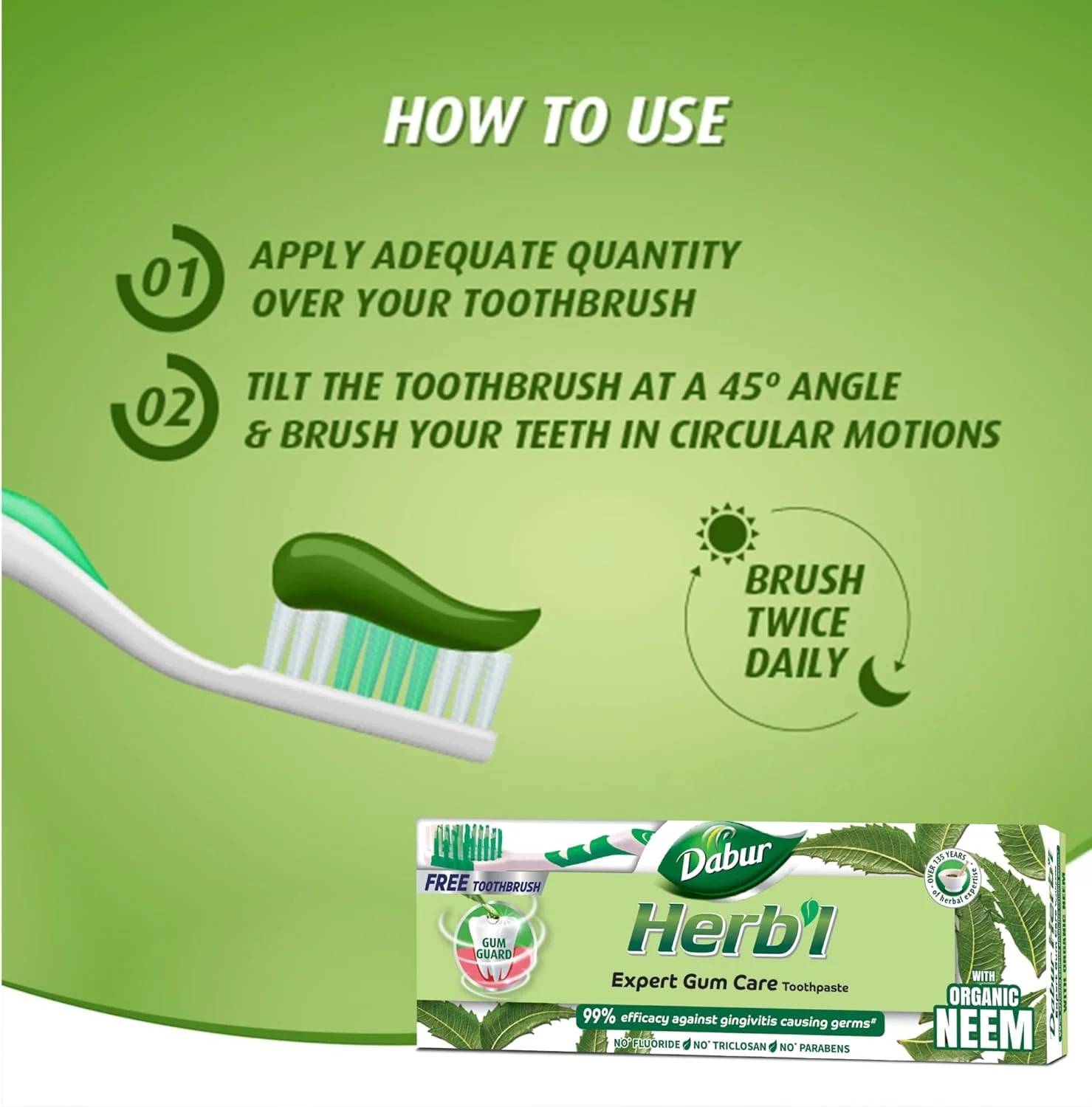 خمیر دندان گیاهی دابور با عصاره درخت چریش برای مراقبت از لثه، 150 گرم خمیر دندان گیاهی دابور با عصاره درخت چریش برای مراقبت از لثه، 150 گرم