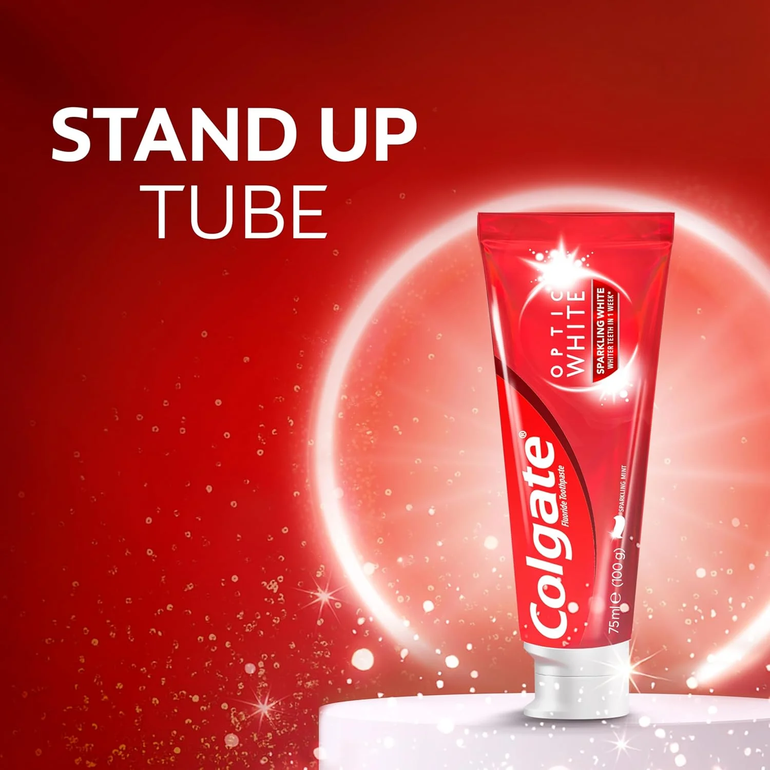 خمیر دندان سفید کننده کلگیت Optic White مدل Sparkling White، 2 عدد 75 میلی لیتری خمیر دندان سفید کننده کلگیت Optic White مدل Sparkling White، 2 عدد 75 میلی لیتری